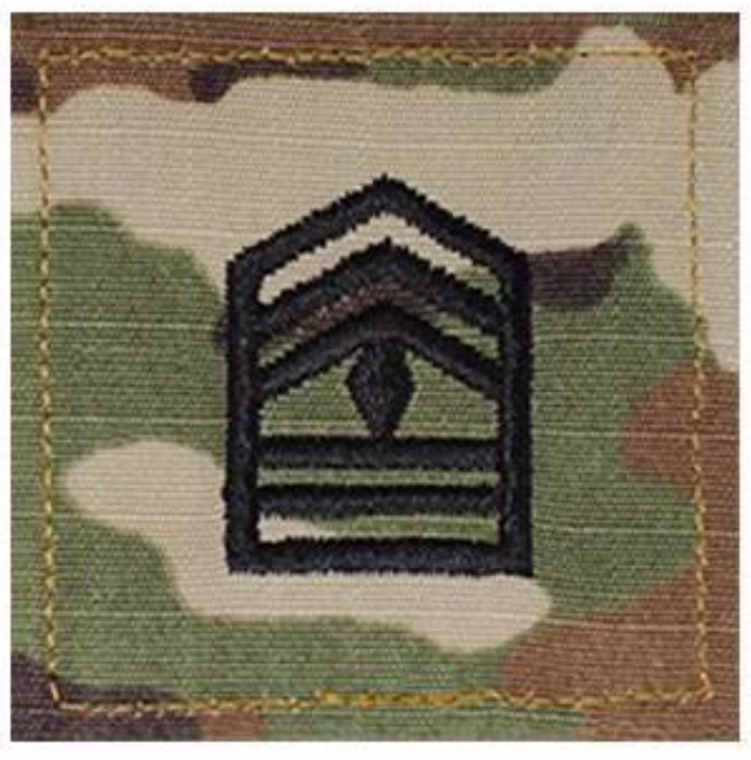 ARMY ROTC OCP RANK W/HOOK CLOSURE : FIRST SERGEANT (1SGT)