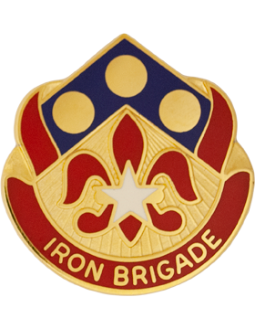57th field artillery unit crest with pin backing and gold finish 