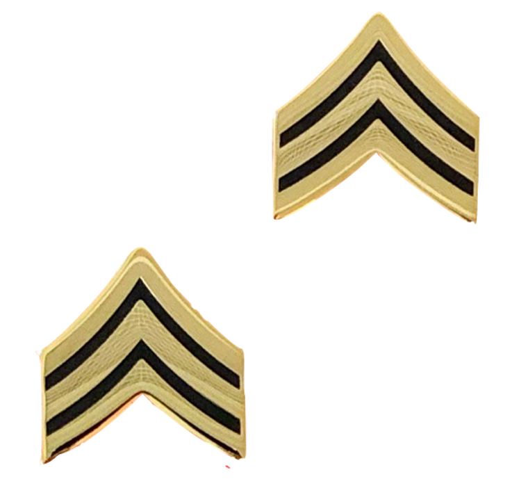 SERGEANT (E5) - CORPS GOLD PIN ON RANK