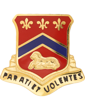 123rd Field Artillery Unit Crest Parati Et Volentes