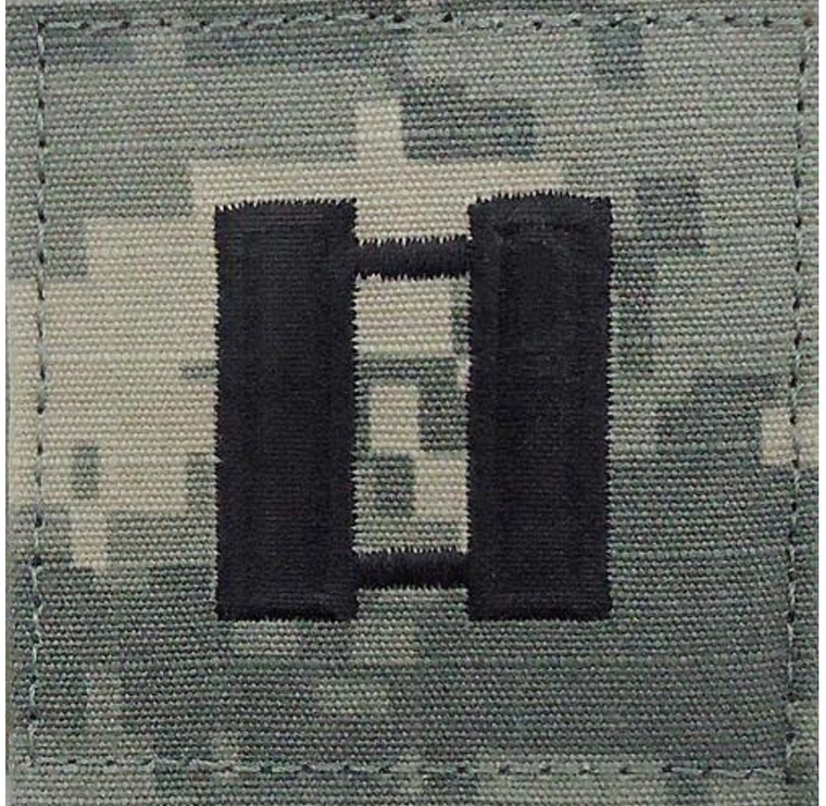 ARMY EMBROIDERED ACU RANK INSIGNIA: CAPTAIN