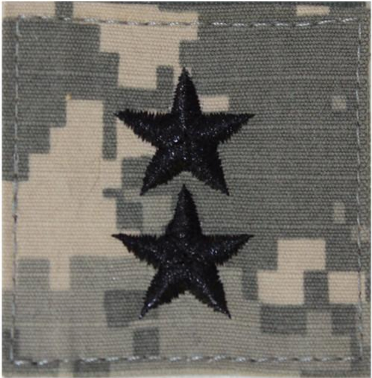 ARMY EMBROIDERED ACU RANK INSIGNIA: MAJOR GENERAL