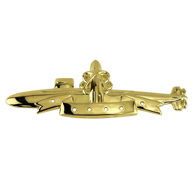 Navy Badge: Submarine SSBN Deterrent Patrol (Regulation Size, 24k Gold Plated)