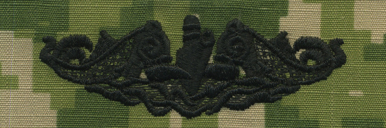 Navy Embroidered Badge: Submarine Enlisted (Woodland Digital)