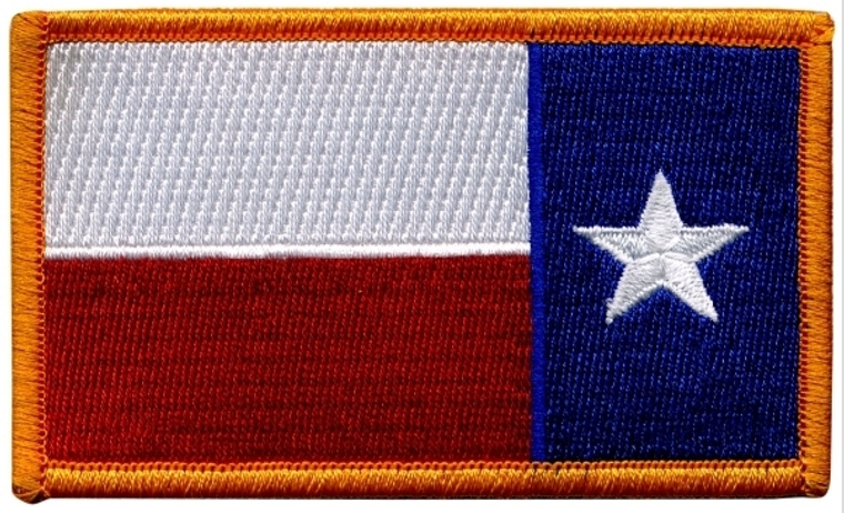 REVERSE TEXAS FLAG PATCH - FULL COLOR