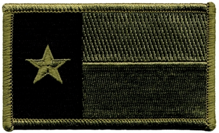 TEXAS FLAG PATCH - O.D. GREEN