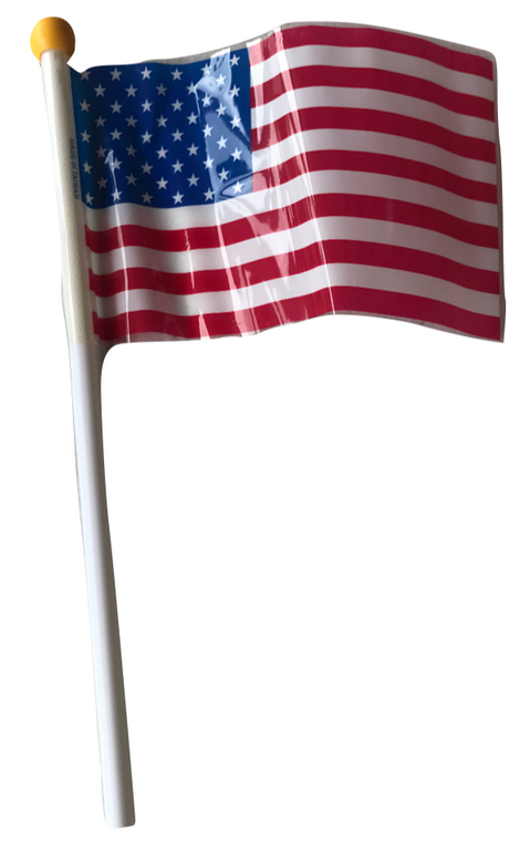 5 PACK U.S.A. PLASTIC STICK FLAG