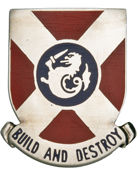 391st Engineer Battalion Army Distinctive Unit Insignia featuring the Build and Destroy motto