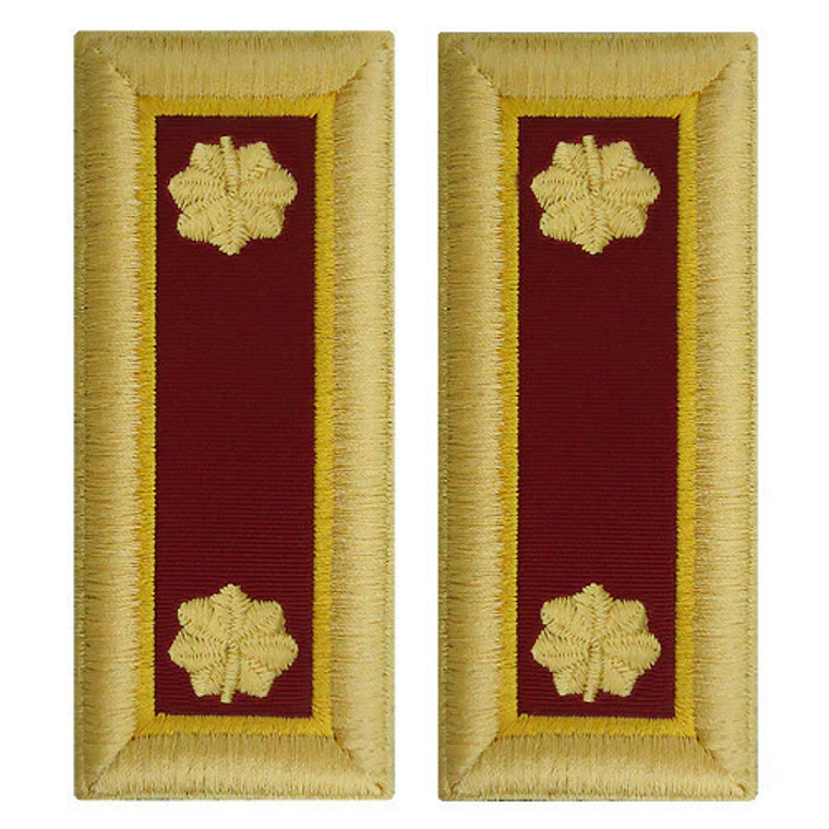 U.S. Army Transportation Major Shoulder Boards - For Female Uniforms