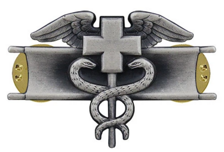 Army Expert Field Medical Badge - (Silver Oxidized) EFMB