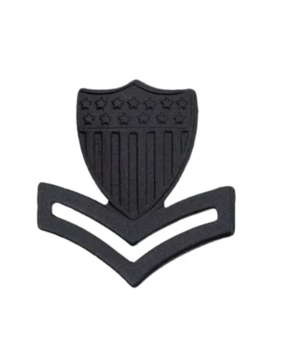 coast guard e-5 rank subdued with pin back design