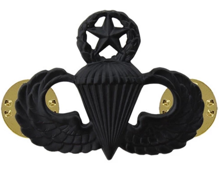 Army Parachutist Badges - Master (Black Subdued)