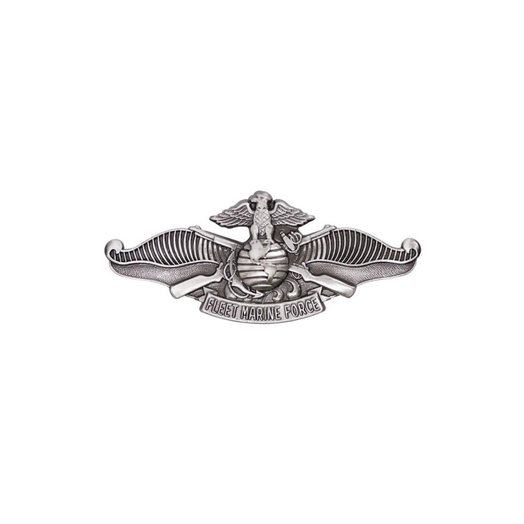 Miniature Navy Fleet Marine Force Enlisted Badge – Silver Oxidized
