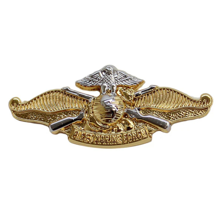 Miniature Navy Fleet Marine Force Officer Badge – Small Uniform Pin


