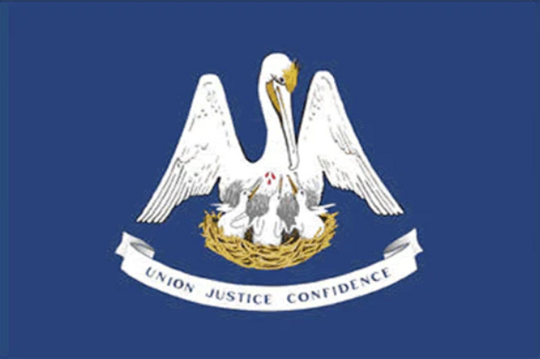 Louisiana State Flag Sticker 3.5 x 5 inches