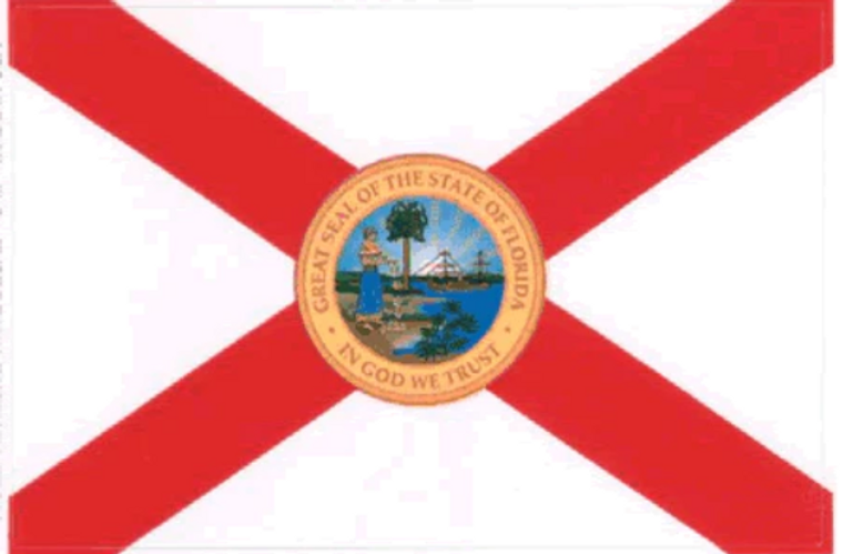 Florida State Flag Sticker 3.5 x 5 inches