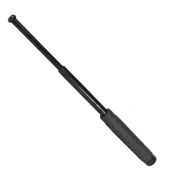 16 inch expandable steel baton designed for self defense and security use. Compact, durable, and easy to deploy for personal protection.