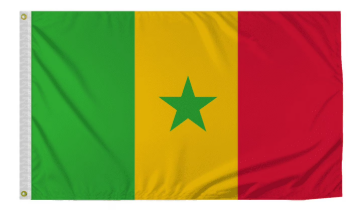 Senegal 3x5 polyester flag outdoor durable national flag green yellow red stripes green star metal grommets