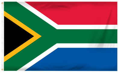 South Africa 3x5 polyester flag outdoor durable national flag multicolor Y design green black yellow red blue white metal grommets