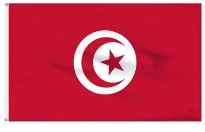 Tunisia 3x5 polyester flag outdoor durable national flag red field white circle crescent star metal grommets
