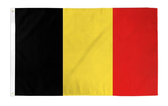 Belgium 3x5 polyester flag outdoor durable national flag black yellow red vertical stripes metal grommets