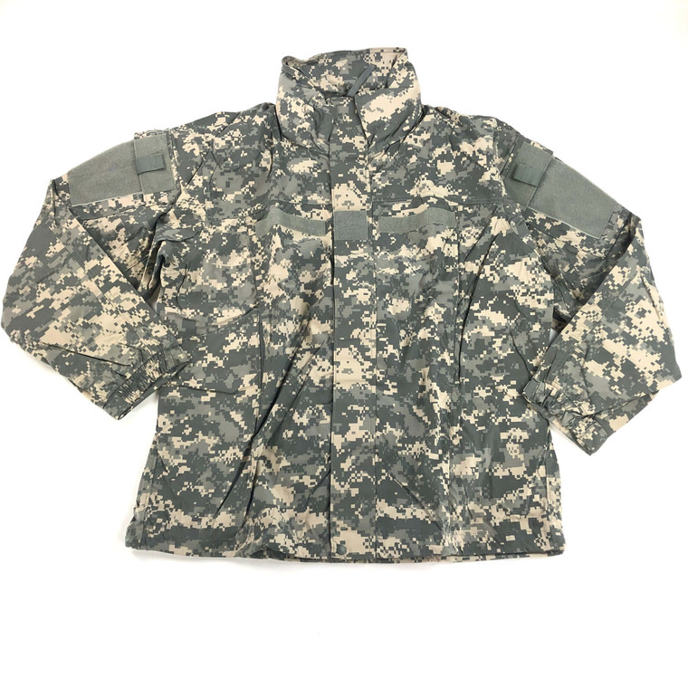 Genuine Issue US Army ACU Soft Shell Cold Weather Jacket in UCP digital camouflage pattern. 