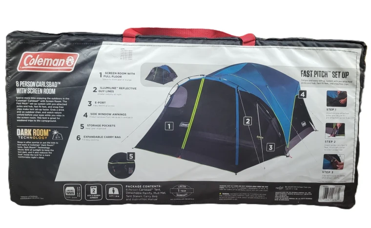 Coleman 8 Person Carlsbad Screen Tent with Screen Room Camping Tent