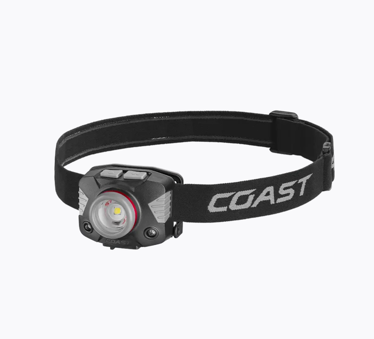 COAST FLX65R Rechargeable Headlamp with Red Night Vision LED, Green LED and Voice Control