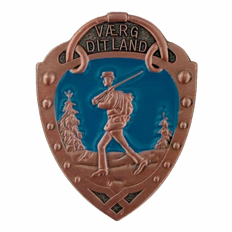 Large Norwegian Foot March Badge Bronze 1.5 Inch