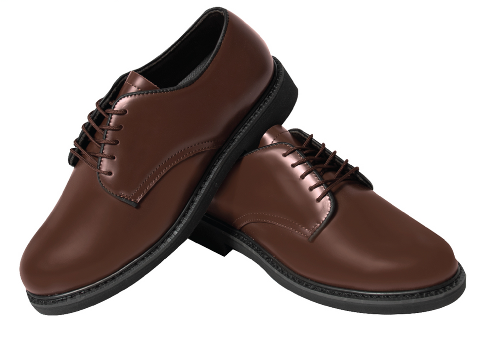 AGSU Men's Dress Brown Uniform Oxford Shoes Military Depot