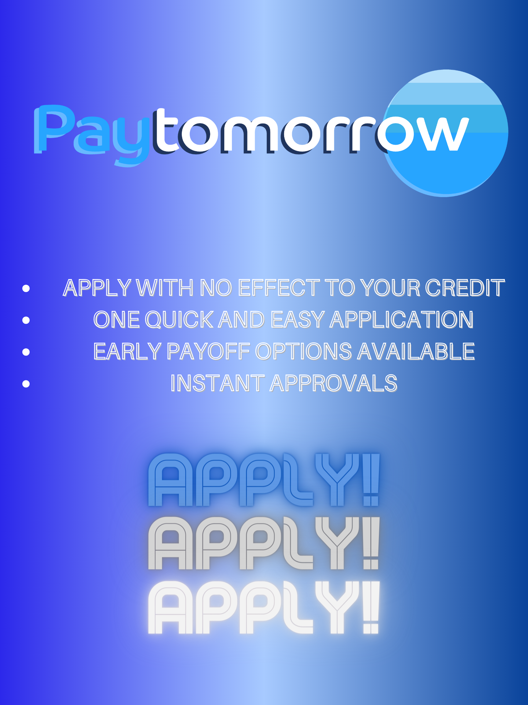 Paytomorrow Suppliers Zone