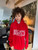 Regents Park Red Hoodie With Regents Front Print Only