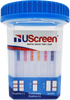UScreen 5 Panel Drug Test Cup with Adulterants CLIA Waived Strips Visible