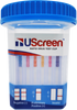 UScreen 14 Panel Drug Test Cup with Adulterants Strips Visible