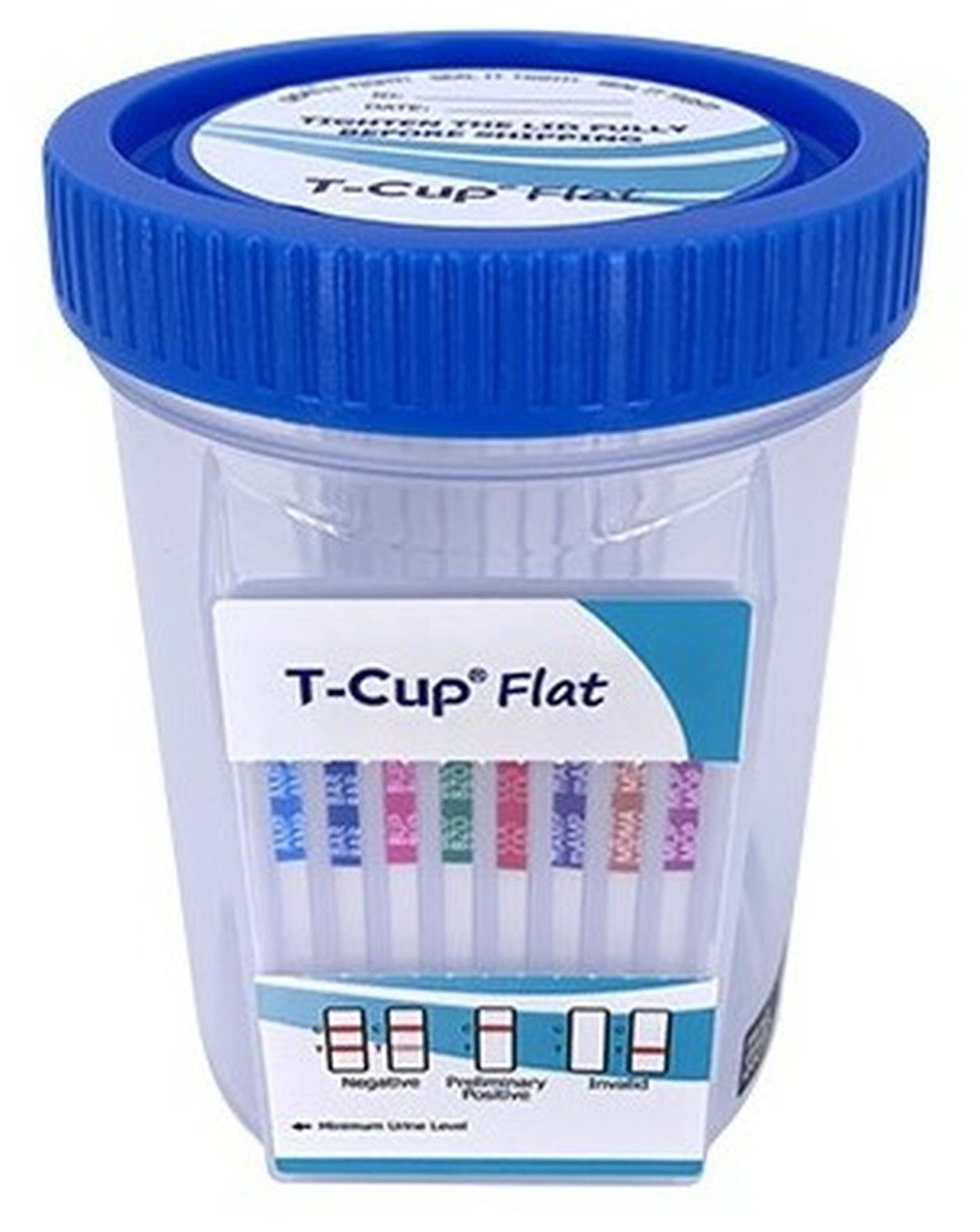 T-Cup® 12 Panel Flat Sided CLIA Waived Instant Drug Test Cup 25/Box