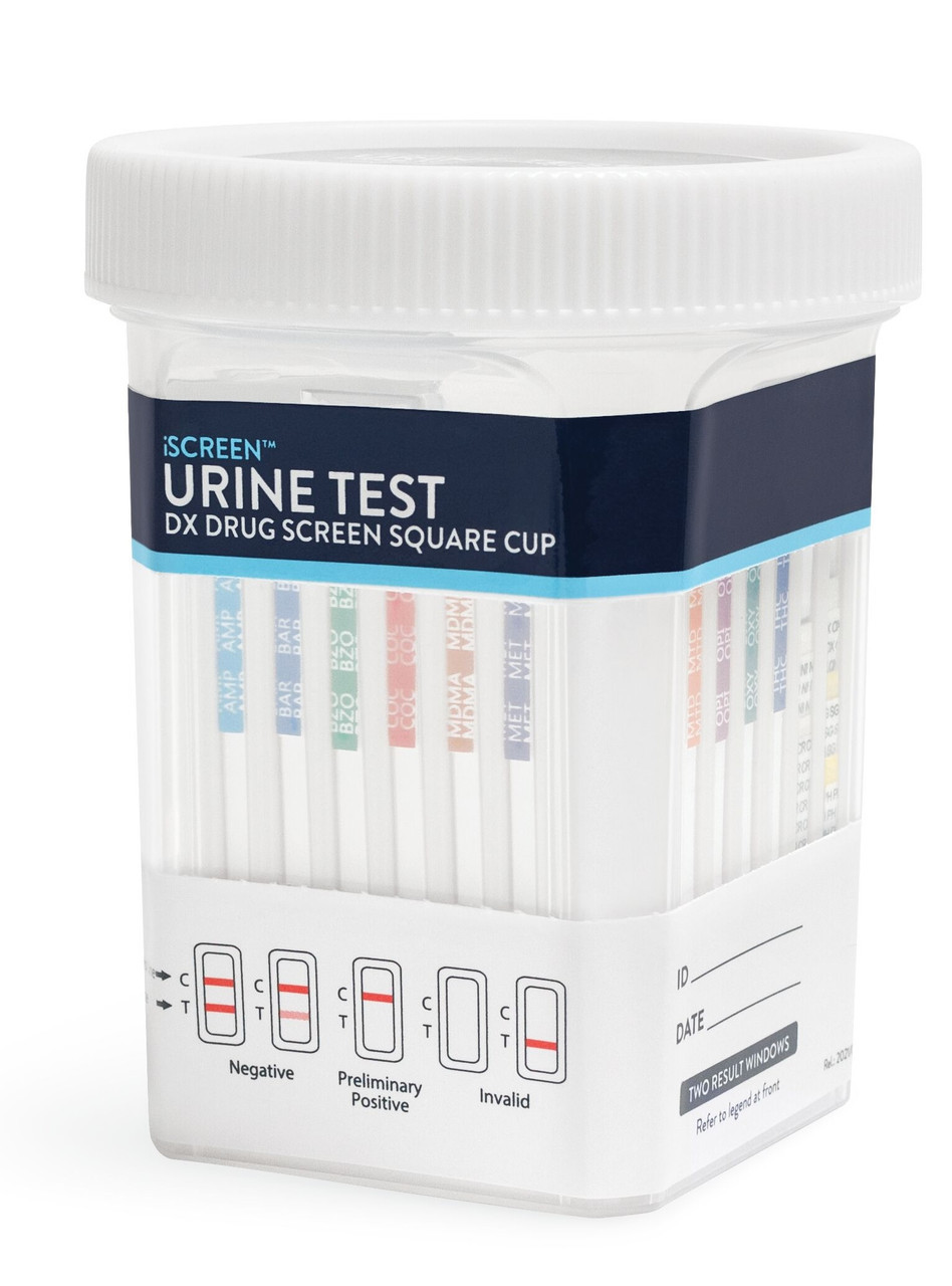 UScreen 10 Panel Drug Test Cup with Adulterants 25 Box