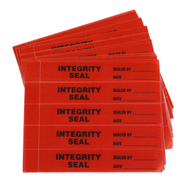 Tamper Evident Seals Red with Black Print