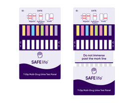 SAFElife™ T-Dip® 14 Panel Rapid Drug Test Dip Card including Alcohol and Fentanyl