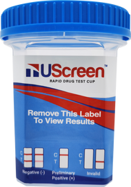 UScreen 13 Panel Drug Test Cup with Adulterants CLIA Waived Labeled UScreen 13 Panel Drug Test Cup with Adulterants CLIA Waived Labeled