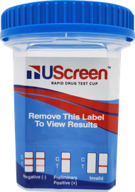 UScreen 13 Panel Drug Test Cup with Adulterants CLIA Waived Labeled