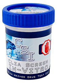 5 Panel CSI CLIA Screen In-Vitro Drug Test Cup, CLIA Waived, OTC, No THC, 25/Box