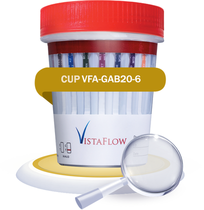 VistaFlow 20 Panel Drug Test Cup with GAB and KRA