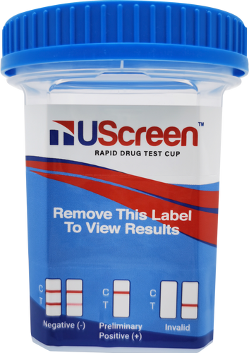 UScreen 13 Panel Drug Test Cup with Adulterants CLIA Waived Labeled