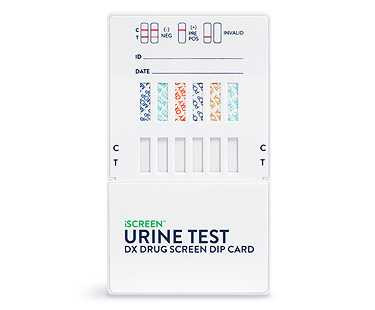 iSCREEN™ 6 Panel Rapid Dip Drug Test Card