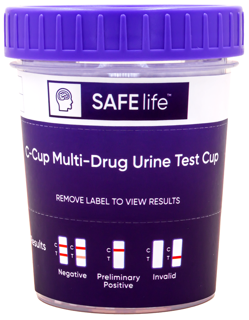 SAFElife™ CCup® 10 Panel Instant Drug Test Cup, CLIA Waived, 25/Box