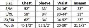 Size Chart Size Chart