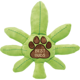 12" BEST BUDS LEAFY SHAPED SQUEEKY DOG TOY BY STONED PUPPY