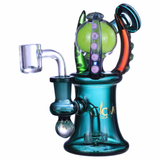 CLOVER GLASS GRIP GLOBS GLOW IN THE DARK CLAW BALL WATERPIPE 6.8" [WP157]