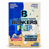 BLINKERS FLIP DISPOSABLE/PRE ROLL (ICE CREAM) DUAL CHAMBER DEVICE 2G - DISPLAY OF 5