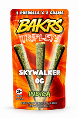 BAKRS DIAMONDS 3 PRE ROLLS 6G PER PACK - 10CT